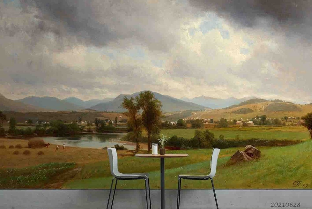 3D Pastoral Landscape Oil Painting Wall Murals Wallpaper Murals Wall Sticker