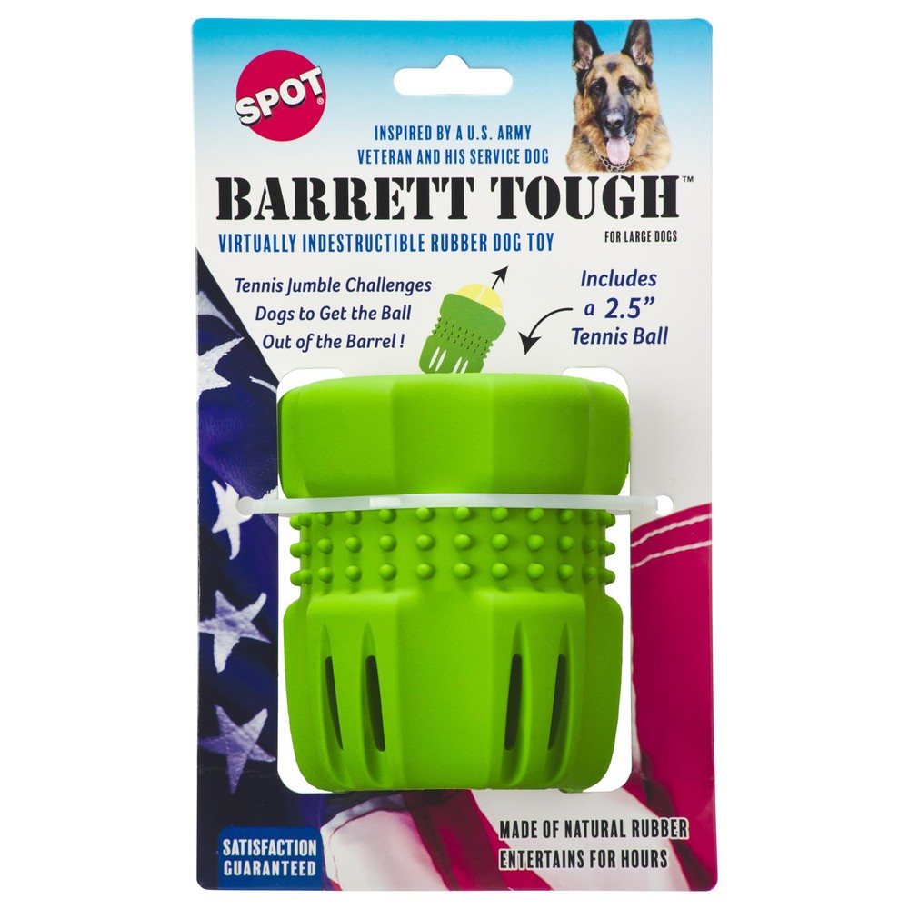 Barrett Tough Tennis Jumble Dog Toy for Large Dogs - Durable Rubber Barrel & ...