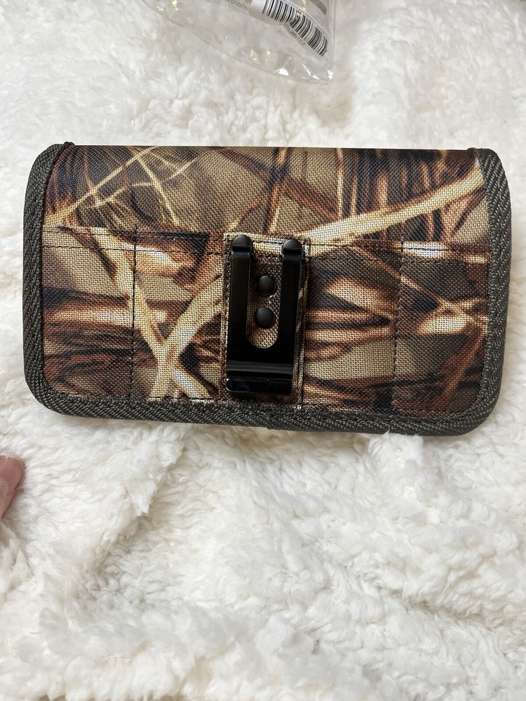 Camo Phone Holder With Metallic Belt Clip Horizontal Pouch Series AH Brand