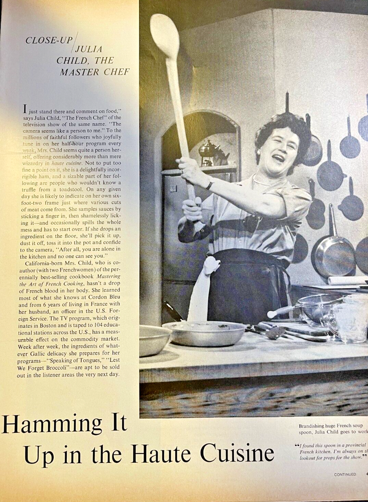 1966 Julia Child Master Chef illustrated