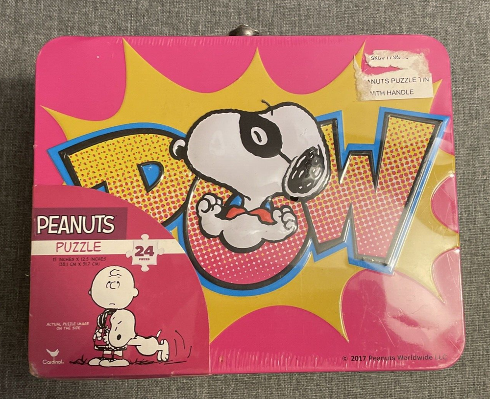 Snoopy Peanuts 24-Piece Puzzle 2017 Collectible Lunch Box New Sealed with Handle