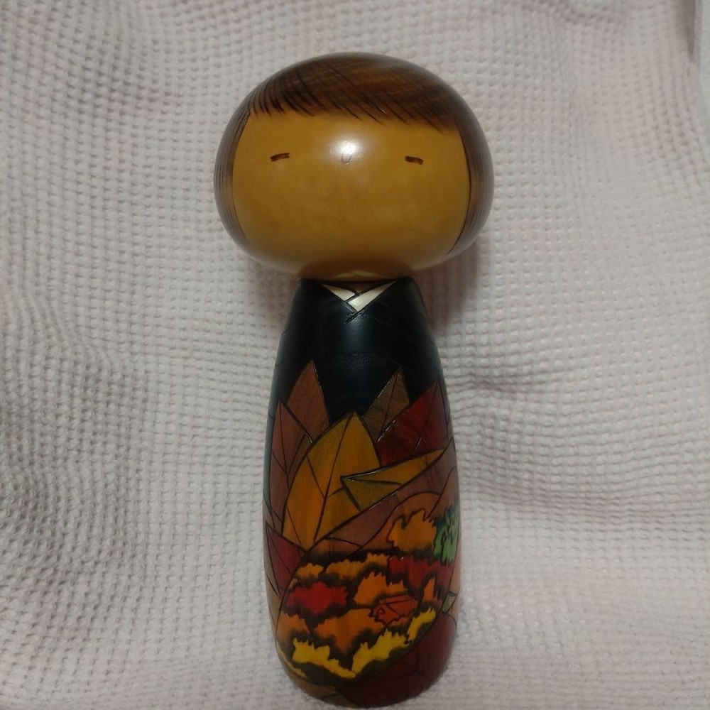 Usaburo Japanese Kokeshi Doll Hand-painted Wooden Doll Collectible