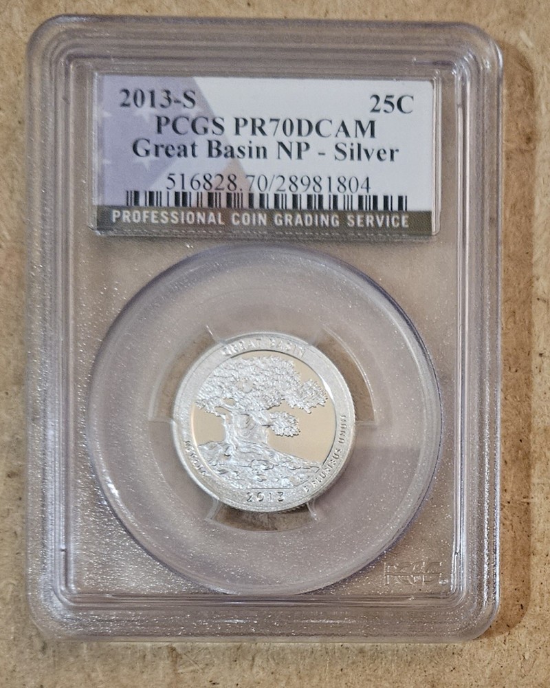 2013-S GREAT BASIN NP SILVER PROOF QUARTER PCGS PR70DCAM