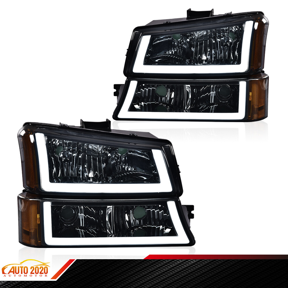 LED DRL Headlights Signal Bumper Fit For 03-07 Silverado 1500 2500 3500