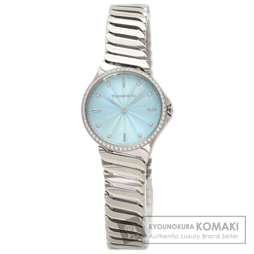TIFFANY Co. Tiffany Metro 2 12P Diamond Watch Stainless Steel SS Women s Used