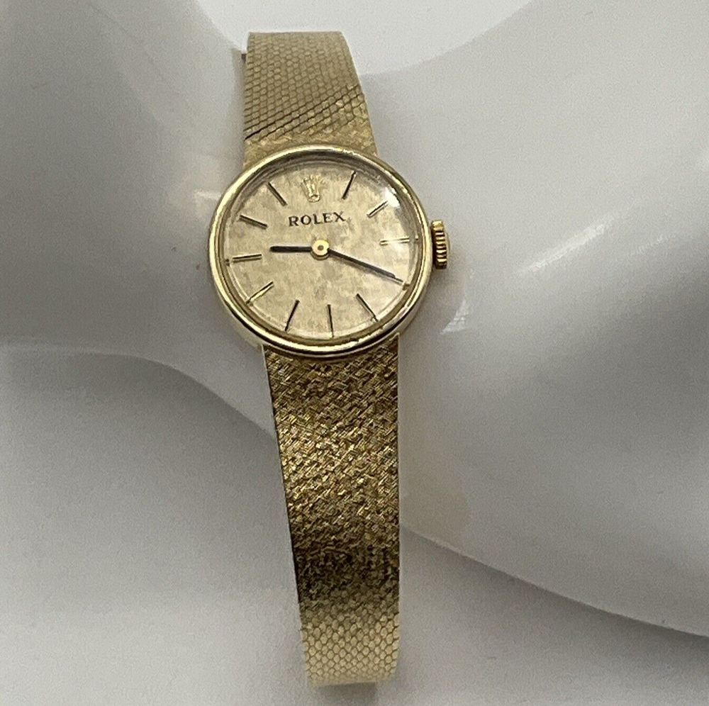 Vintage 1960’s Women’s Rolex Cocktail Watch 8373 14K Gold 29.6g 1400 Movement