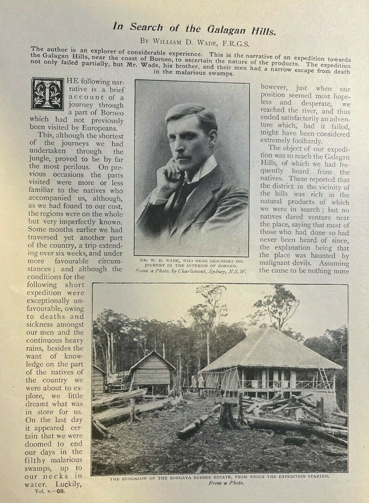 1900 Galagan Hills Borneo W. D. Wade Bongaya