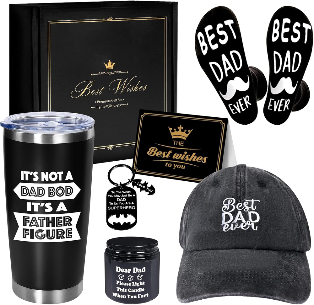 Fathers Day Gift Basket, Birthday Gifts for Dad from Daughter, Son, Gift Box for-image