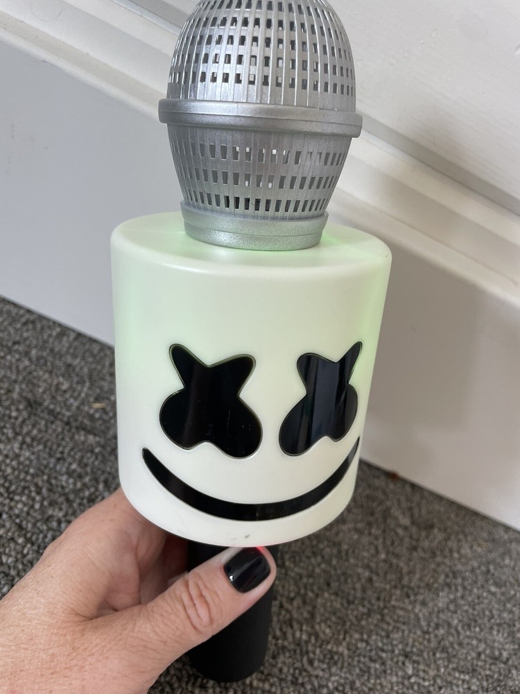 DJ Marshmello Luminous LED Microphone Halloween Costume Music Accessory Light Up