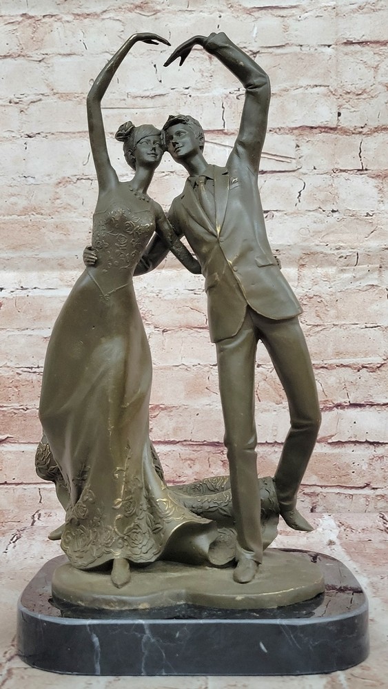 Romantic Waltz Dancers Bronze Sculpture by Vitaleh Collector Art Gift