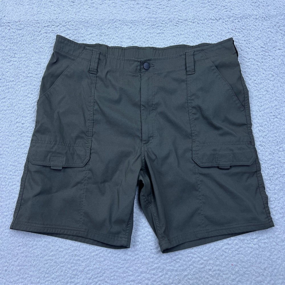 Wrangler Mens 38 Outdoor Back Elastic Stretch Hiker Shorts Dark Gray 8