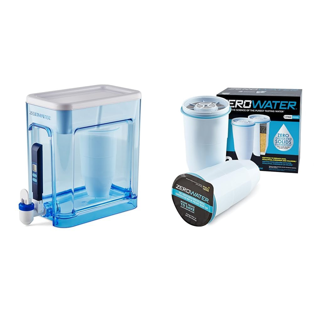 22 Cup Ready-Read 5-Stage Water Filter Dispenser (Model 12345) +  Official Filte