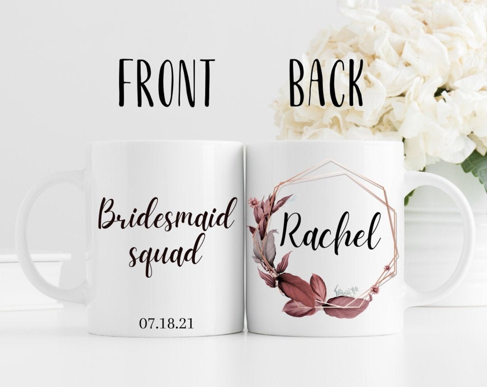 Custom Bridesmaid Name Bridesmaid Gift Mug Wedding Gift For Bridesmaid Wedding