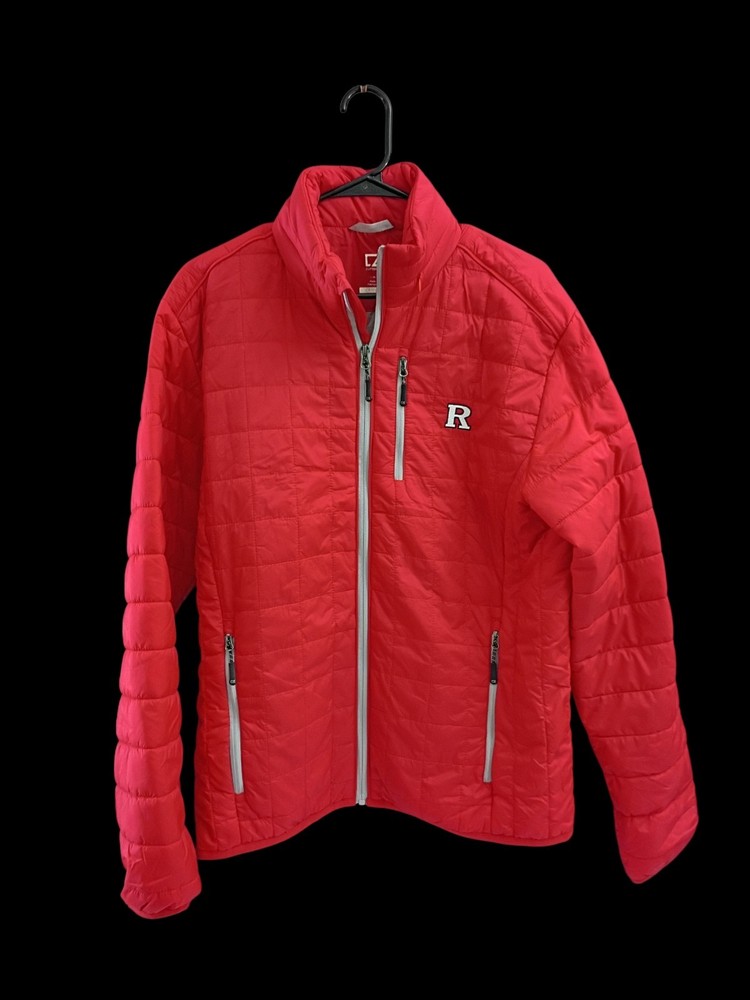 Rutgers Scarlet Knights Cutter & Buck Rainier PrimaLoft Puffer Jacket Mens M