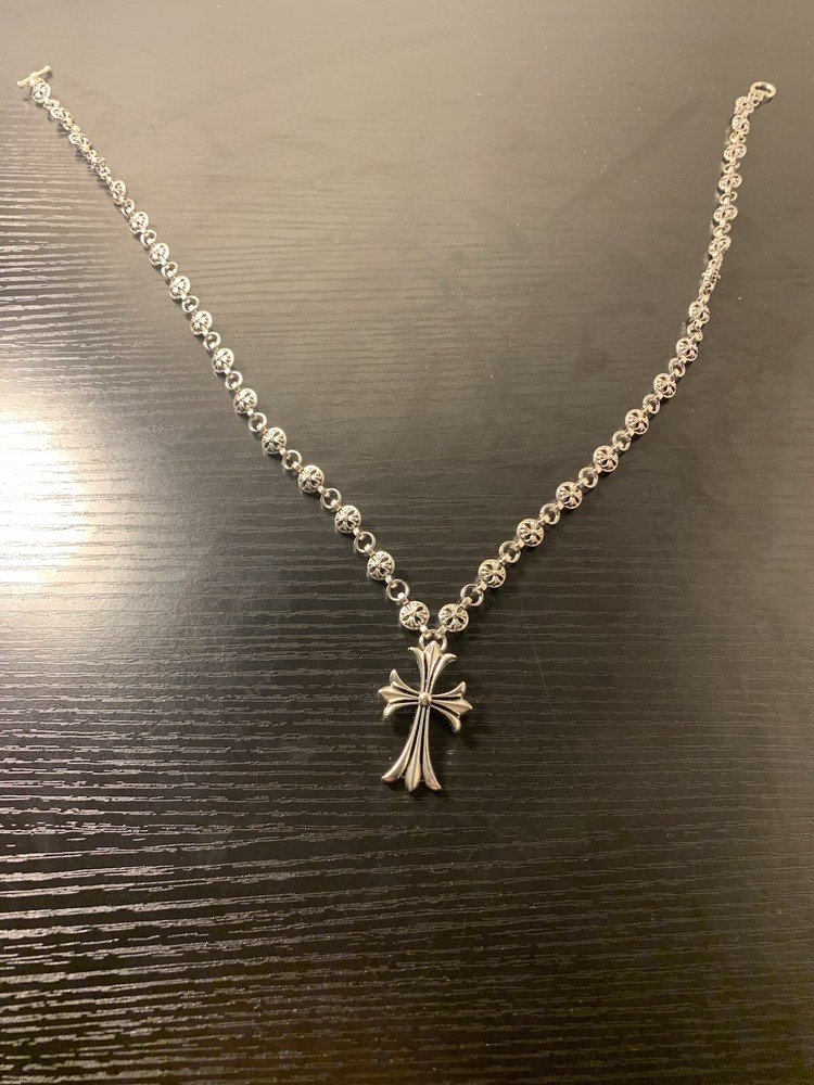 Chrome Hearts Chain Necklace Pendant Gothic Y2K Silver Necklace 55cm