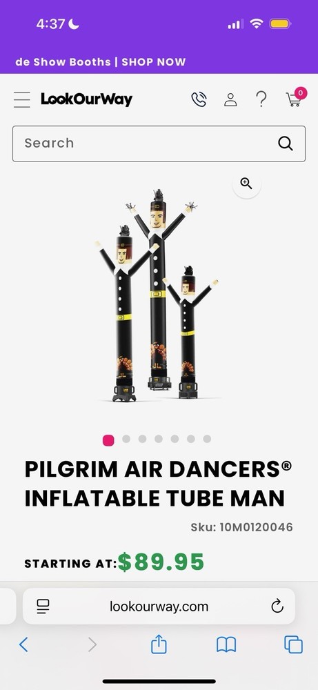 LookOurWay Air Dancers Inflatable Tube Man Attachment - 10 Feet Tall  PILGRIM