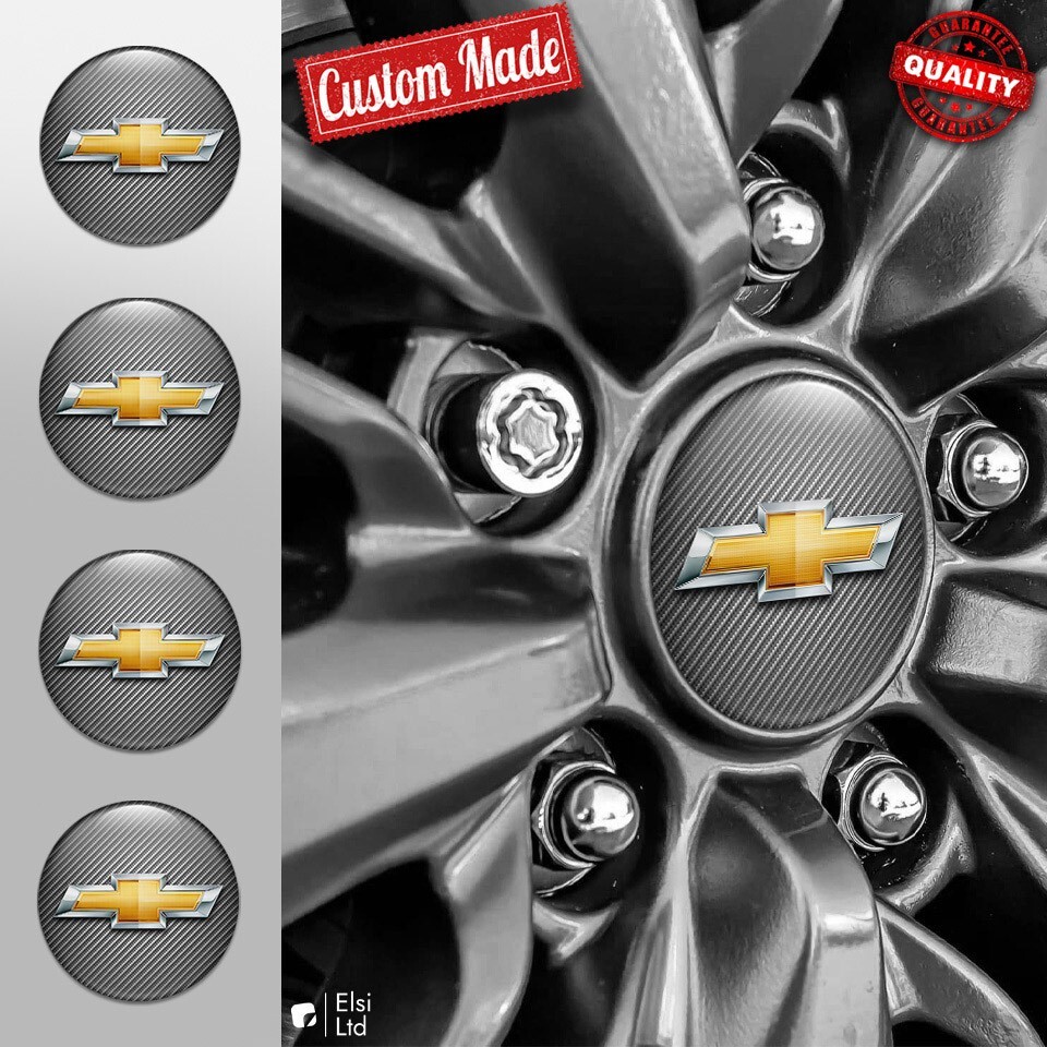 Custom Chevrolet Wheel Cap Decals - 4-Piece Set