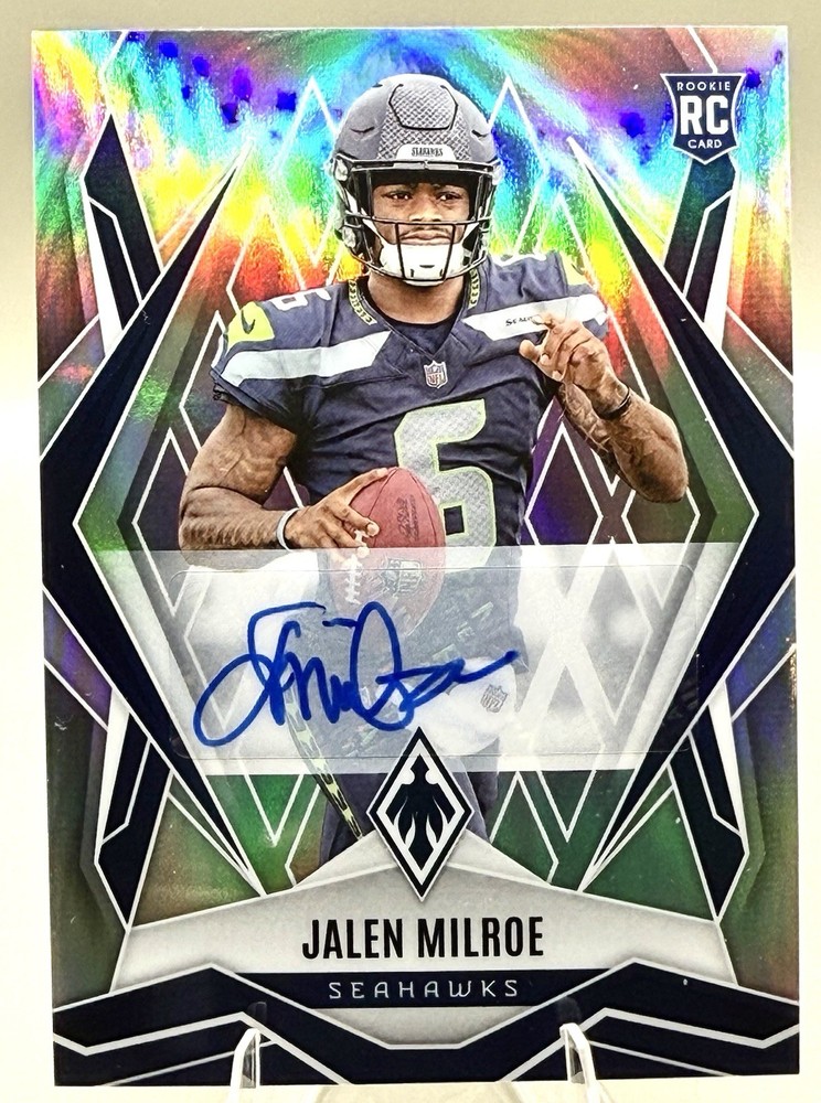 2025 Panini Phoenix - Jalen Milroe #151 - Silver Rookie Auto - Seahawks