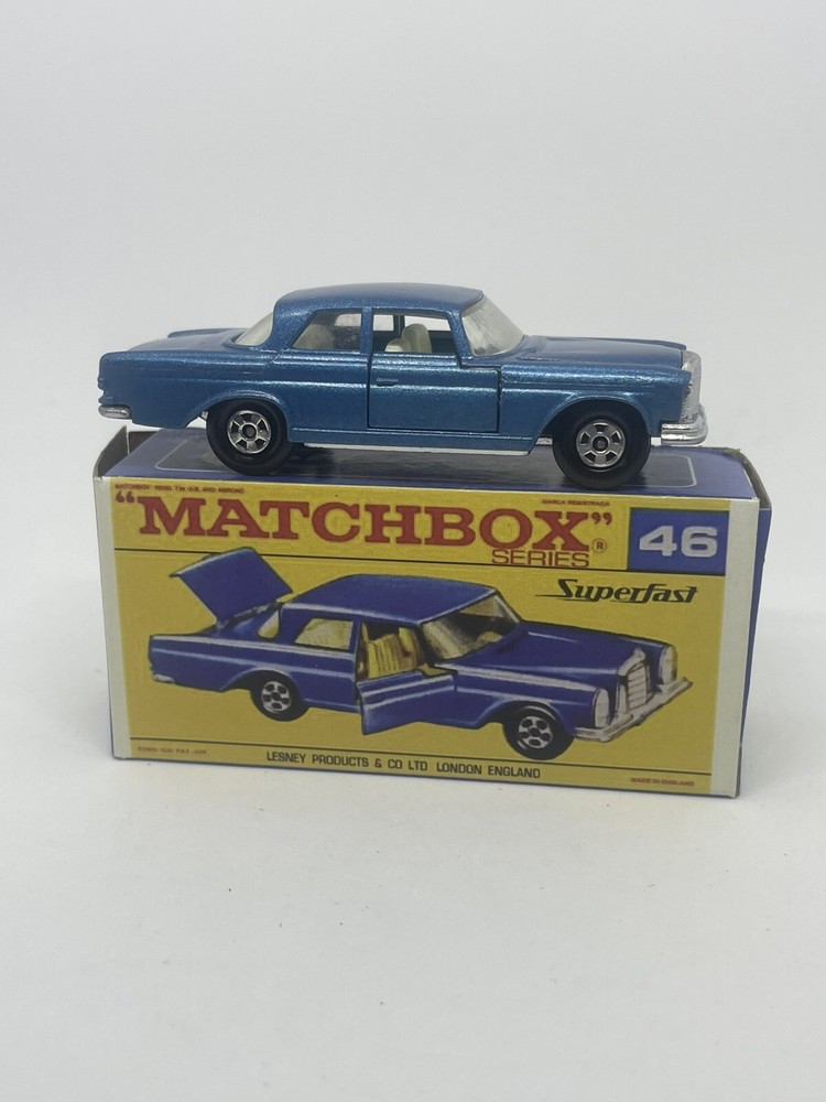 Vintage Lesney Matchbox 46 Custom Superfast Mercedes Benz 300se Nice Repro Box