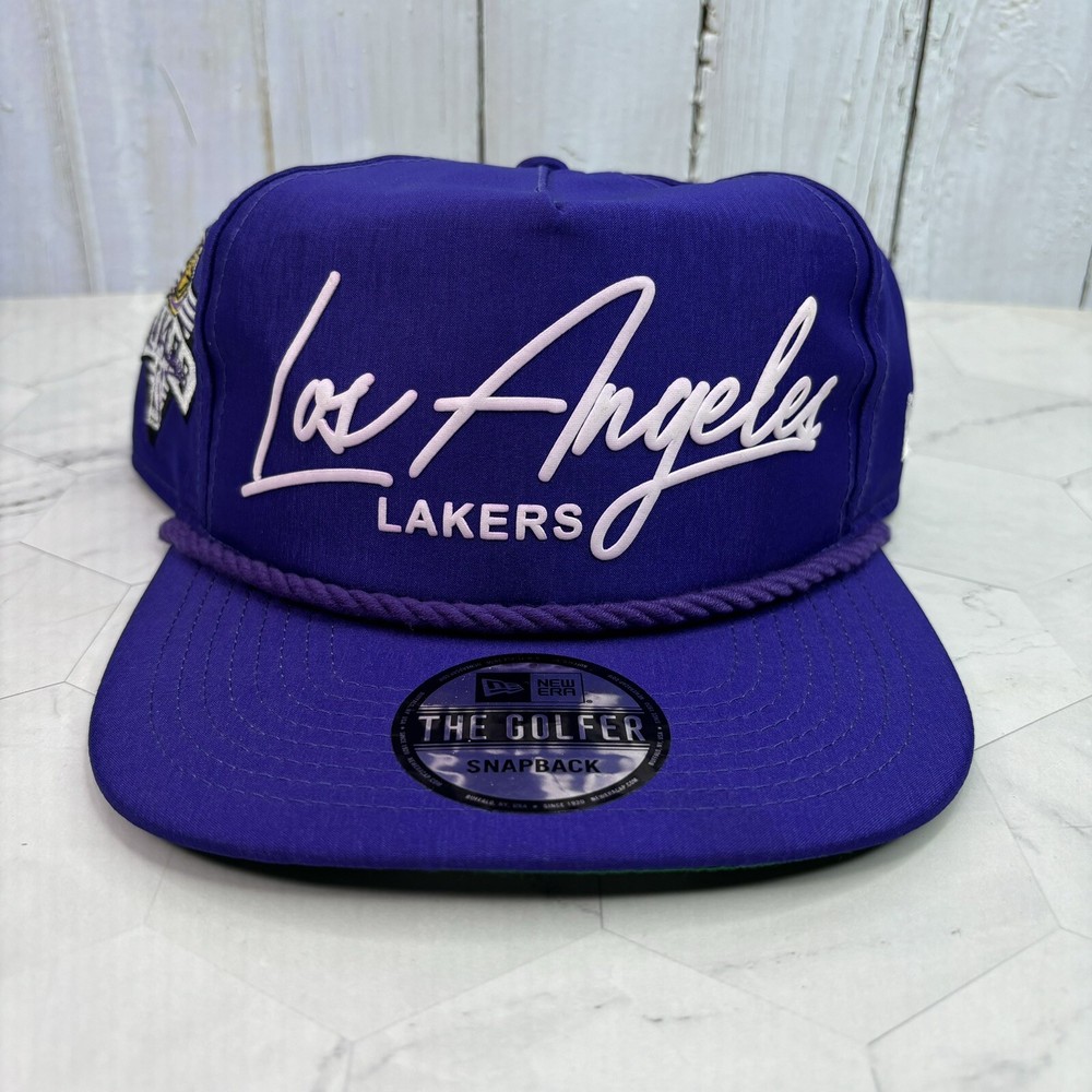 Los Angeles Lakers New Era The Golfer Snapback  Rope Purple Hat Cap OSFM New NBA