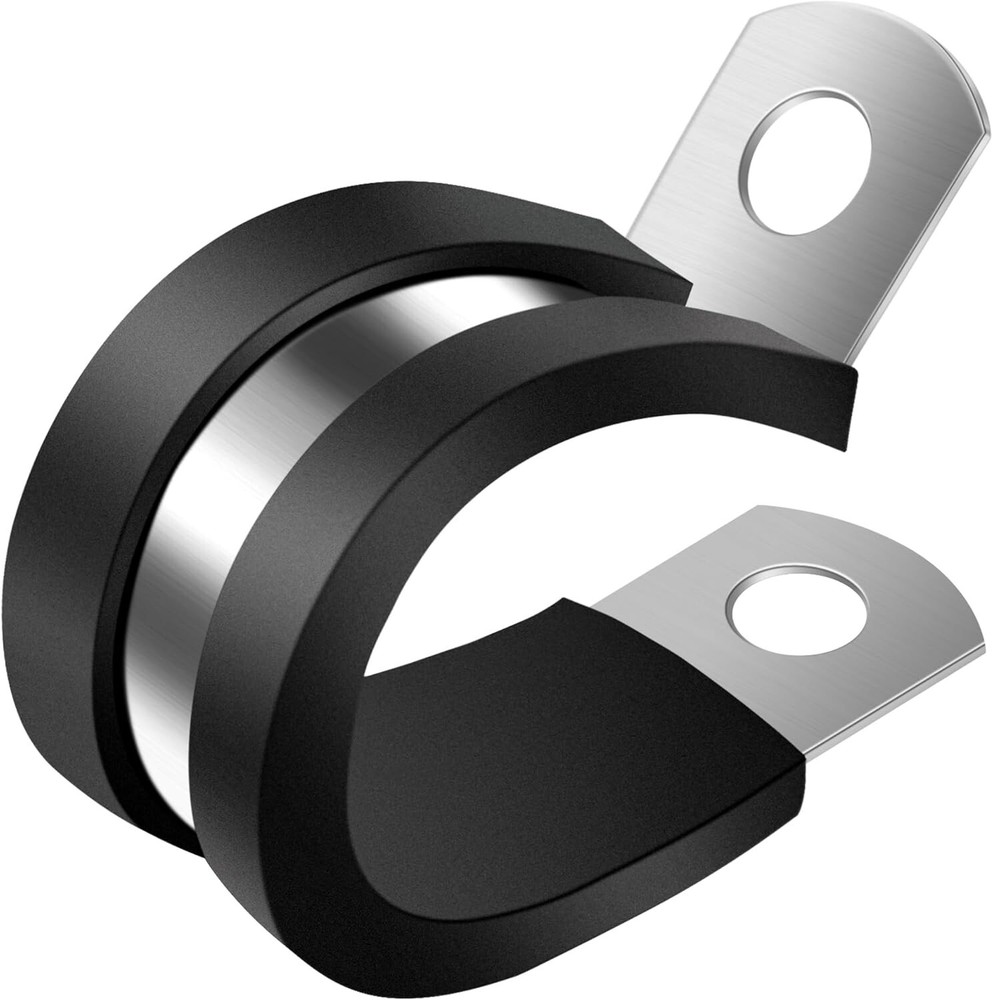 3/4 Inch Stainless Steel Cable Clamps 20 Pack with Rubber Cushion Insulation