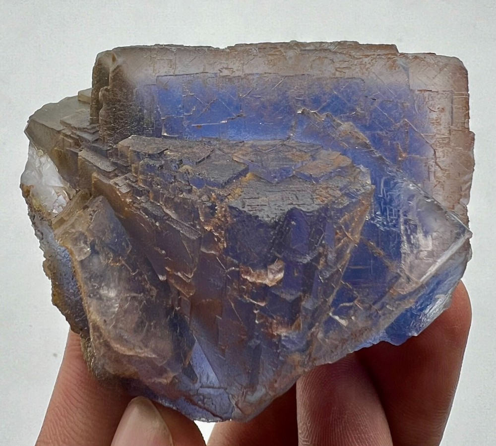 Stunning 189g Natural Blue Cubic Fluorite Specimen from Kharan Pak