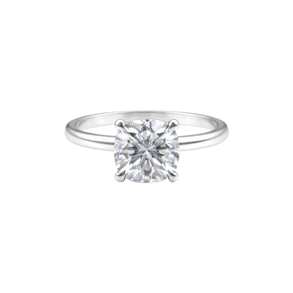 Certified 4.00 Ct E VS1 Cushion Cut Lab Grown Diamond Engagement Ring 925 Silver