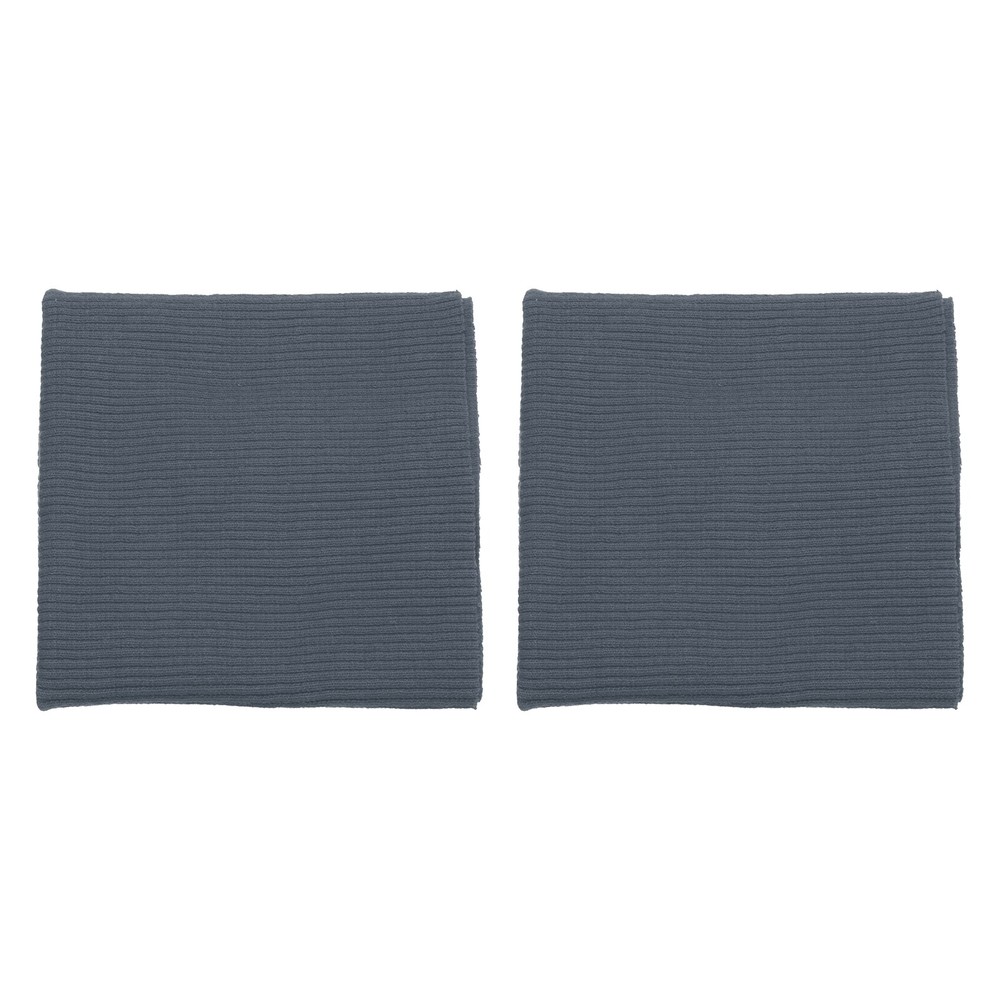 2pcs 7.5x9cm Elastic Cuffs Ribbed Trim Cotton Fabric Knit Stretch Band Dark Gray