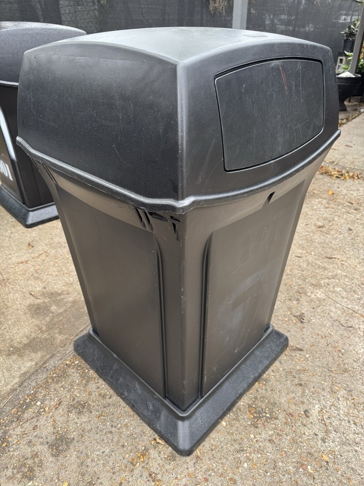 Black Ranger Two Door Trash Receptacle, 45 Gallon