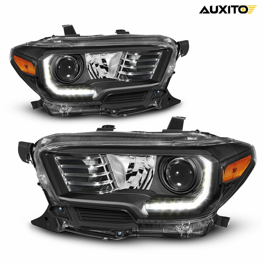 For 2016-2022 Toyota Tacoma Projector DRL Headlights Reflector Assembly Pair