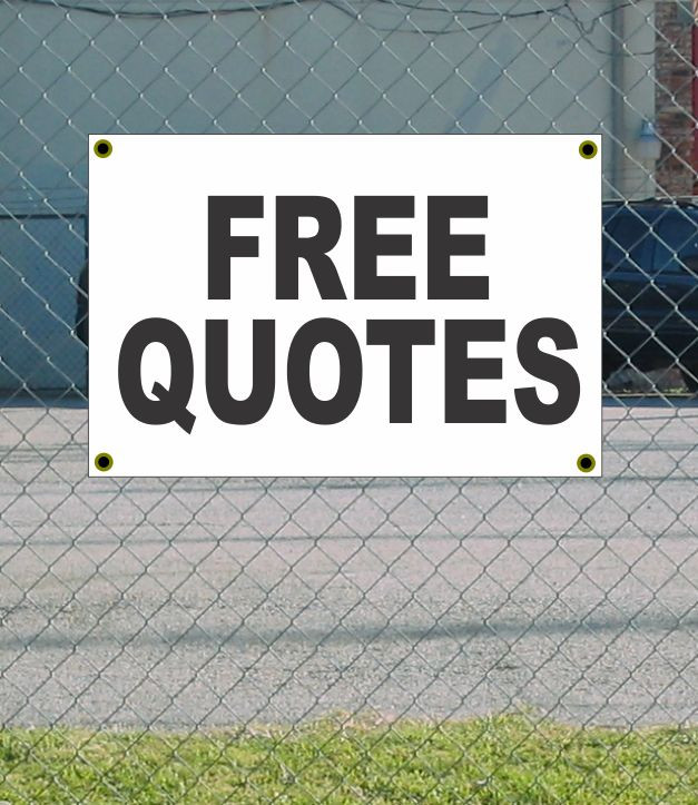 2x3 Black & White Banner Sign with Discounted Size, Price & Free Shipping