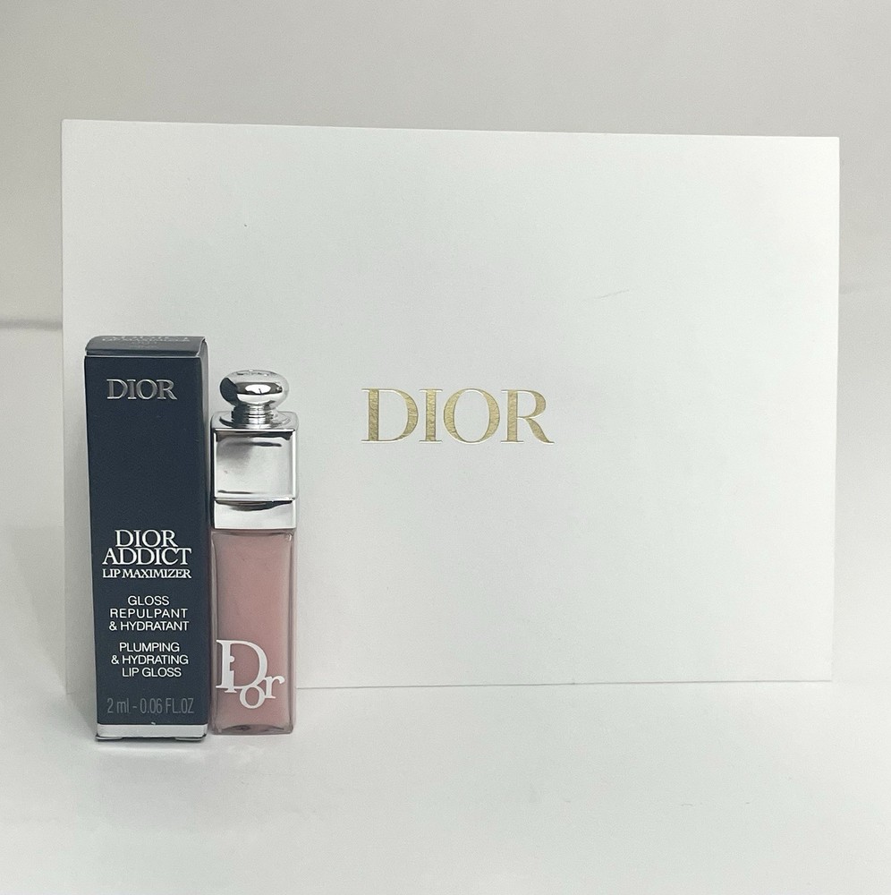 DIOR ADDICT Lip Maximizer 001 Pink Mini 2mL Sample with Free Dior Card