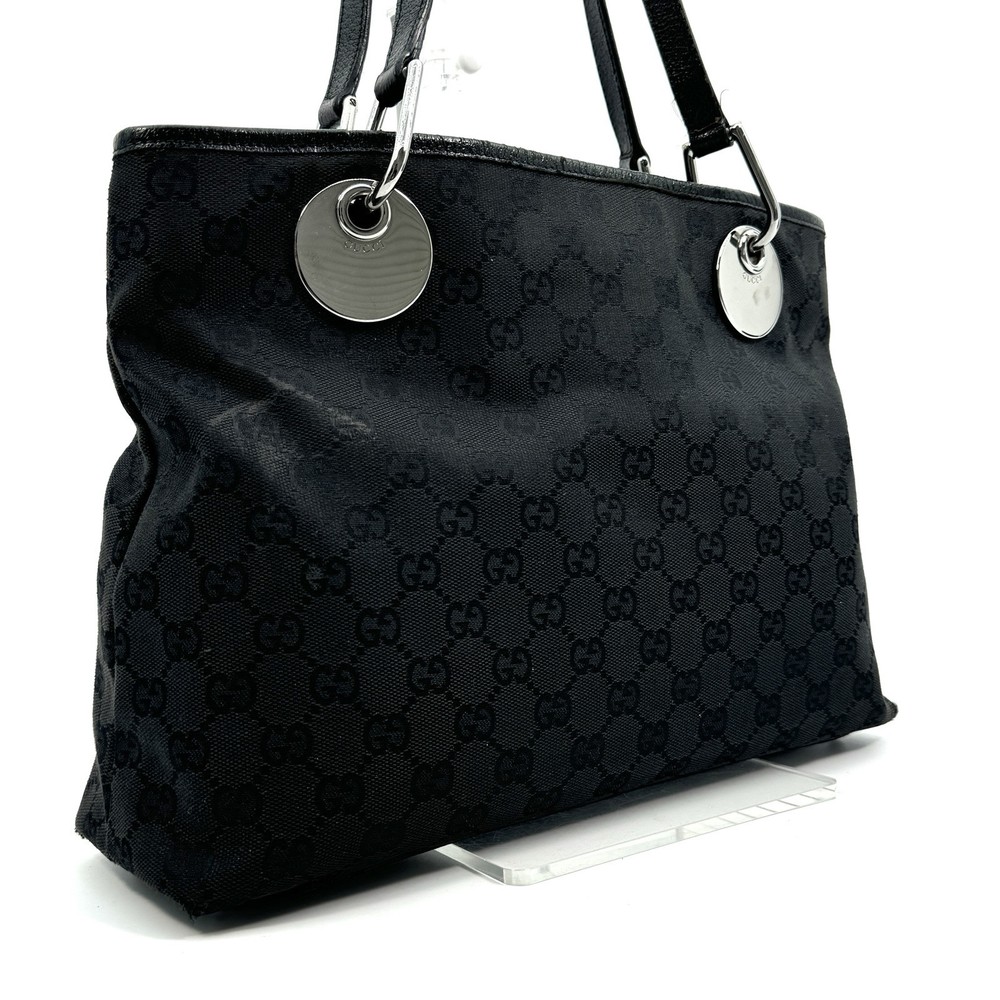 GUCCI GG Canvas Black Tote Bag Authentic Japan Import