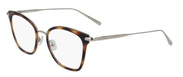 Longchamp LO2635 214 52mm Women's Eyeglass Frame Havana Silver  NWT