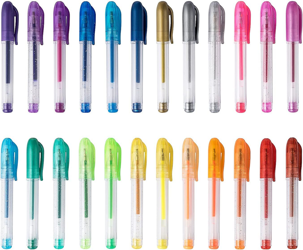 24 Pack Mini Glitter Gel Pens for School Office Art Projects