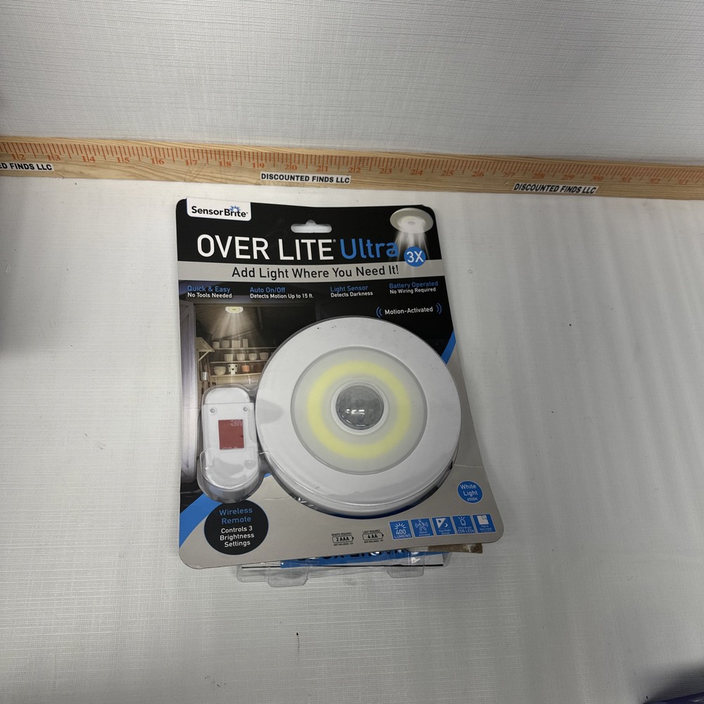 Sensor Brite LED Light With Adjustable Brightness Remote Control BatteryOperated