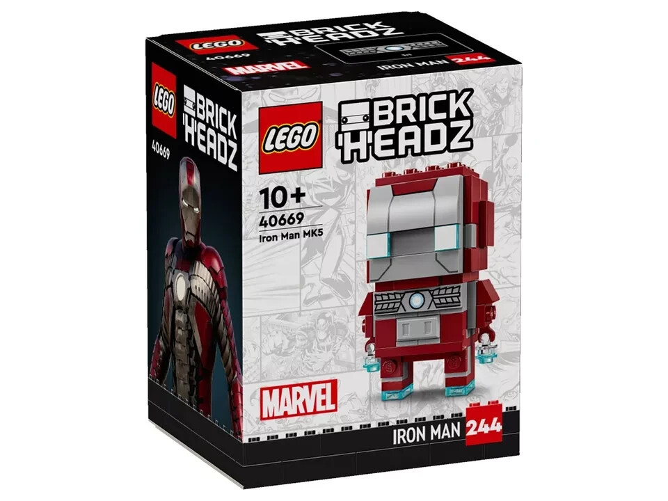 Lego BrickHeadz Marvel Iron Man MK5 Figure 40669 New Factory Sealed in Box 2024