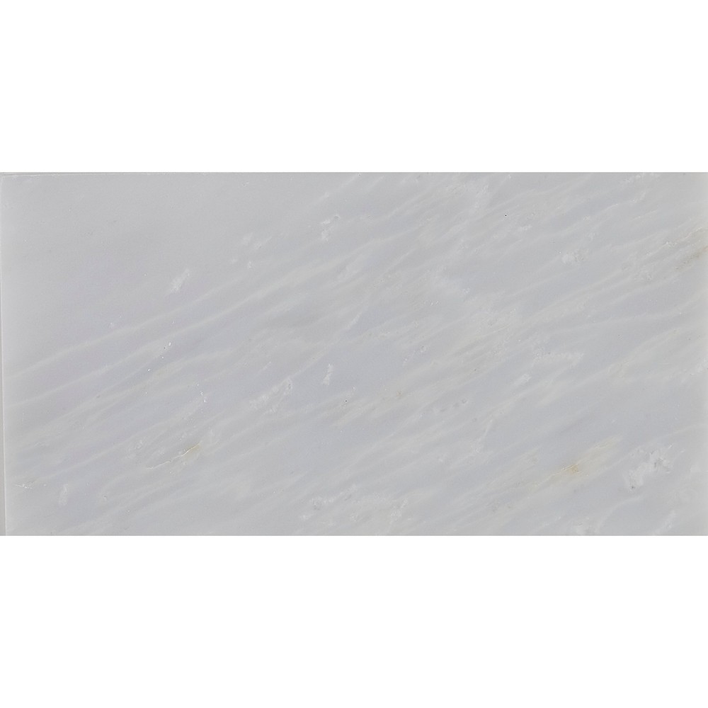 Honed First Snow Marble Field Tile 3x6 Inches