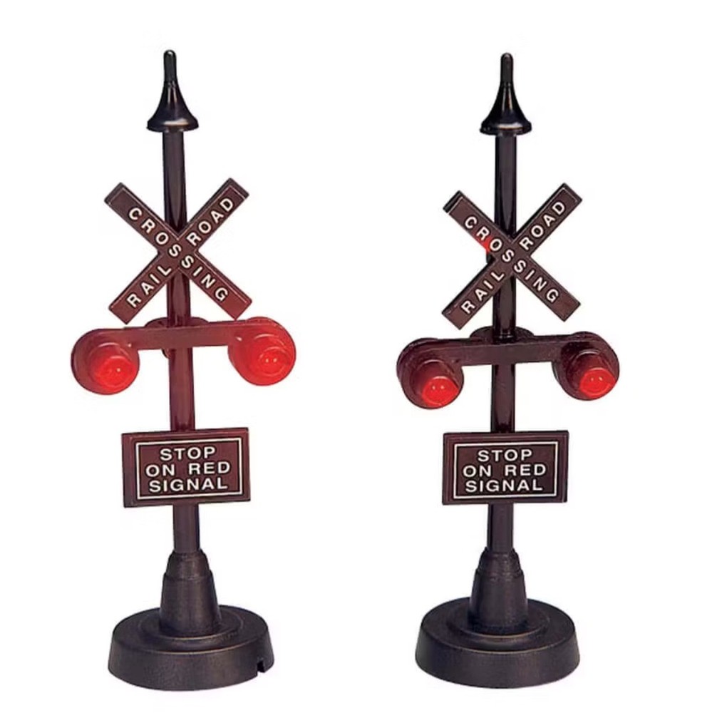 Lemax Pair of 2 - Railway Stop Lights 34954