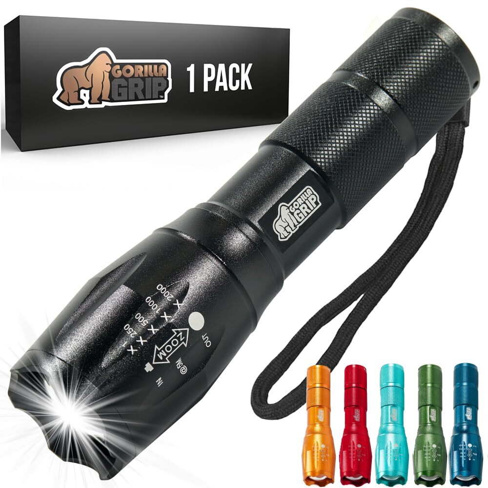 Powerful LED 750 FT Water Resistant 5 Adjustable Mode Tactical Flashlight, Hi...