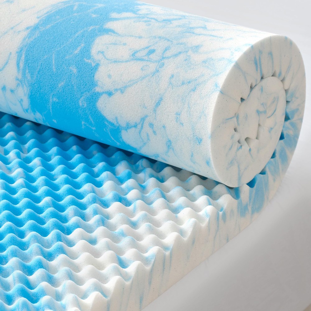 SINWEEK 3 Inch Egg Crate Memory Foam Mattress Topper King Size, Soft Mattress...