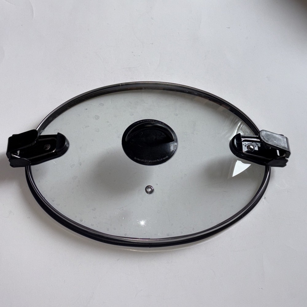 Crock Pot OEM Replacement Latching Lid Black Handle Slow Cooker 12 1/4” x 9 7/8”