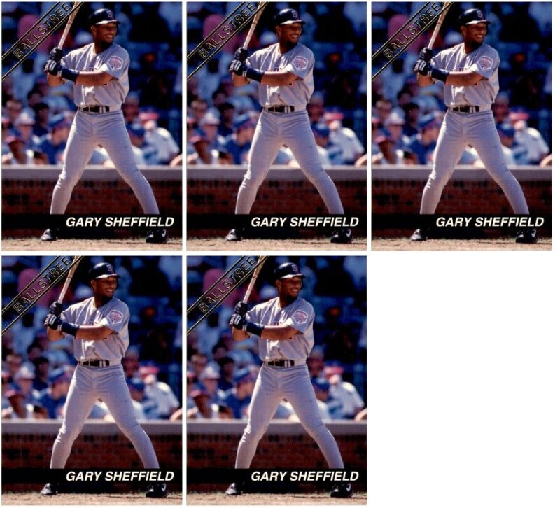 (5) 1992 Ballstreet Gary Sheffield San Diego Padres Card Lot