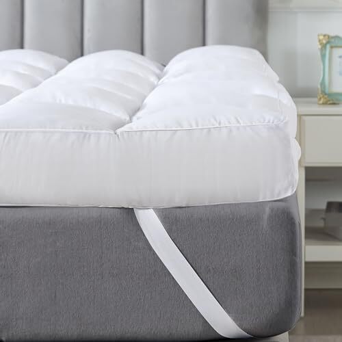 WhatsBedding Memory Foam Mattress Topper Twin Size,1800GSM Twin, White