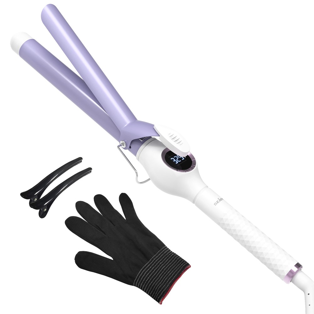 Ceramic Hair Curling Iron with Digital Temperature Control for Salon-Quality Styling
