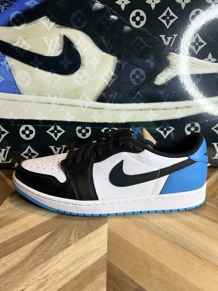 Nike Air Jordan 1 Retro Low OG Powder Blue Black Toe UNC Men's Size 12 CZ0790-104