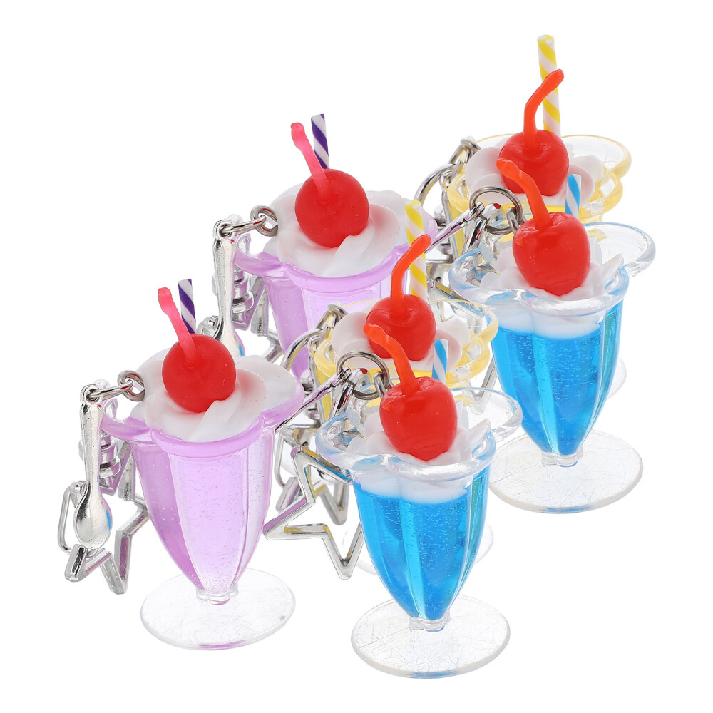 6 Pcs Ice Cream Charm Keychains for Bags & Decor