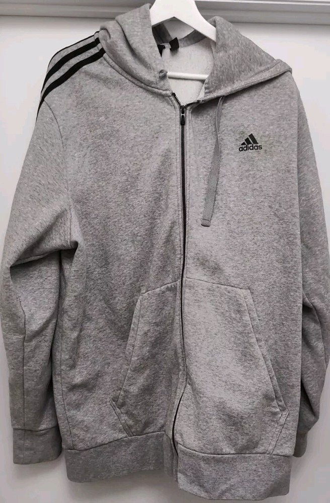 Adidas Essentials Fleece 3-Stripes Full-Zip Hoodie Men's 2XL