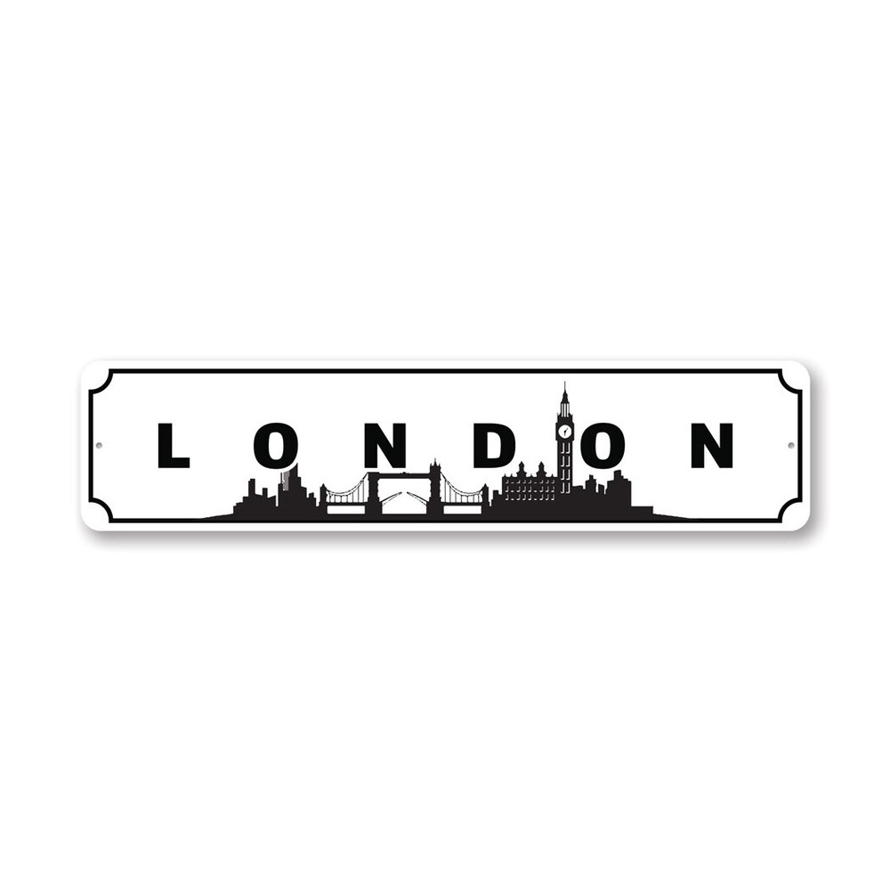London Skyline Metal Sign