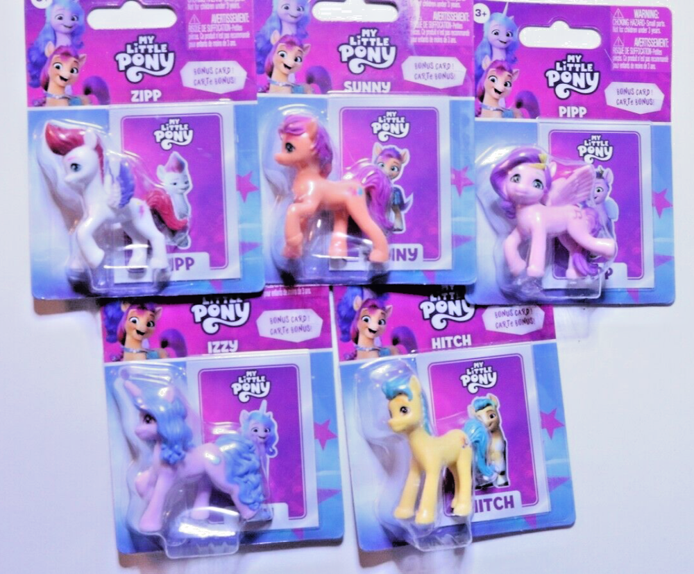 My Little Pony 5-Pack Mini Set with Zipp Sunny Pipe Izzy Hitch